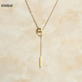 SOMMAR 2023 новый хит Позолоченные ожерелья Богини подвески квадратная цепочка ожерелье из бисера ожерелье спорт