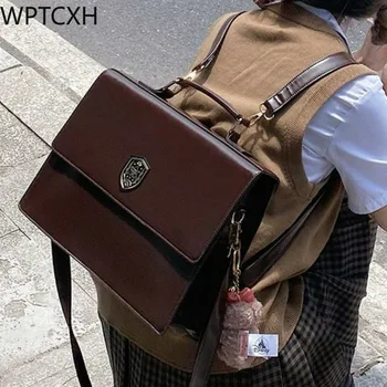 Женский рюкзак Большой емкости, школьный рюкзак для девочек, сумка через плечо, рюкзак для сумок, модный Многофункциональный кожаный рюкзак через плечо