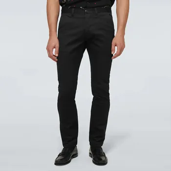 Мужские черные прямые узкие брюки Осенне-зимняя новинка, большой размер, модные Корейско-британские повседневные брюки большого размера
